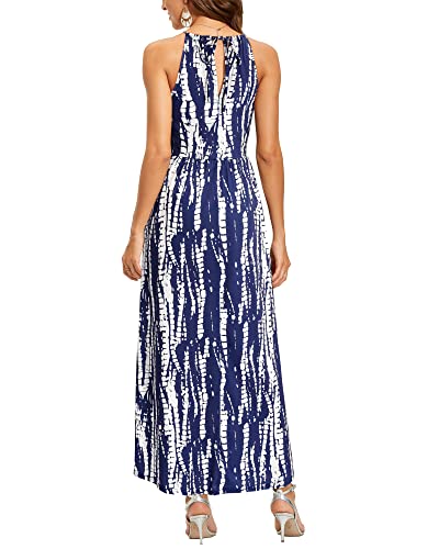Image of KILIG Women's Summer Floral Beach Flowy Split Maxi Long Dresses