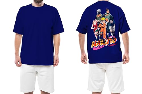 Image of Men's Teddy Oversized Printed Cotton Rich Round Neck Half Sleeves Tshirt