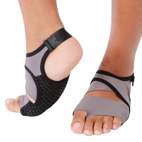 Image of PIGA Toeless Pilates Socks - Non-Slip Grip for Men & Women, Breathable, Durable for Pilates, Barre & Yoga Workouts