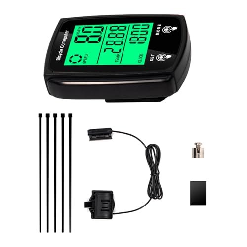 MOUDOAUER Ciclismo ordenador LCD cuentakilómetros velocímetro cronómetro medidor de velocidad accesorio reloj