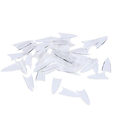 TOOGOO(R) 500 Clear Sharp Ending Stiletto Acrylic False Nail Art Tips Salon