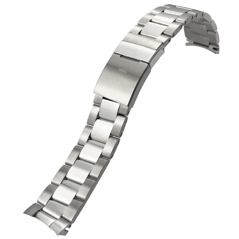 AEMALL22mm Stainless Steel Solid Watchband for Breitling Avenger Silver Watch Strap Bracelets