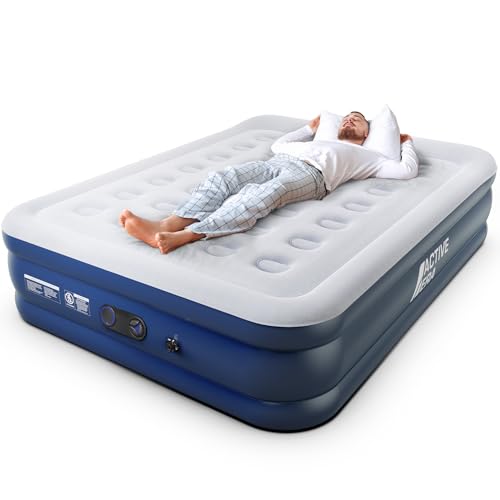 Active Era Matelas Gonflable Premium 2 Personnes, Lit Gonflable Double avec Pompe Électrique et...