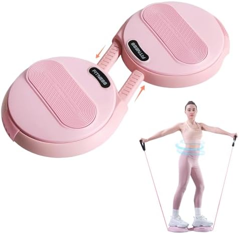 Ab Twister Board, Waist Twister Machine with Resistance Bands, Waist Twisting Disc for Core & Ab Exercise, Foot Massage, Ideal for Slimming Workout