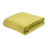 Gözze - Manta de Salón Sensación Cachemira Premium, 500 g/m², 180 x 220 cm - Verde lima