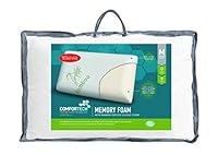 Tontine Comfortech Memory Foam Pillow – Medium Height and Firm Support for Custom Contouring – Aircell Memory Foam Moulds to Head and Neck Shape for Pressure Relief and Alignment – Machine Washable