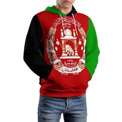 Sweat a capuche homme drapeau afghan imprimé 3D avec poche