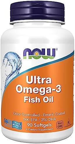 Now Foods, Ultra Omega-3 (EPA and DHA), 90 Capsules, Lab Tested, ...