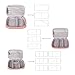 BUBM Waterproof Universal Electronics Travel Organizer Small Carrying Make up Case Customerize Padded for Camera Phone Ipad Charger Cable and Accessories Men and Women(3 Set Single Layer-Pink)