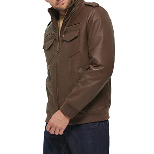 Image of Levi's Men's Vintage Deer Faux Leather Aviator Bomber (Standard and Big & Tall)