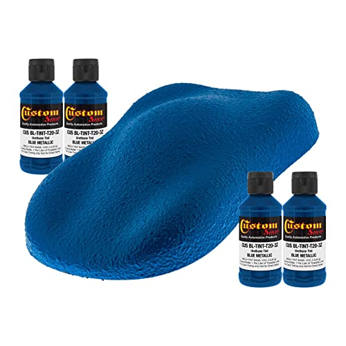 Image of Custom Coat 3 Ounce, Blue Metallic, Bed Liner Tint Concentrate, 4 Pack