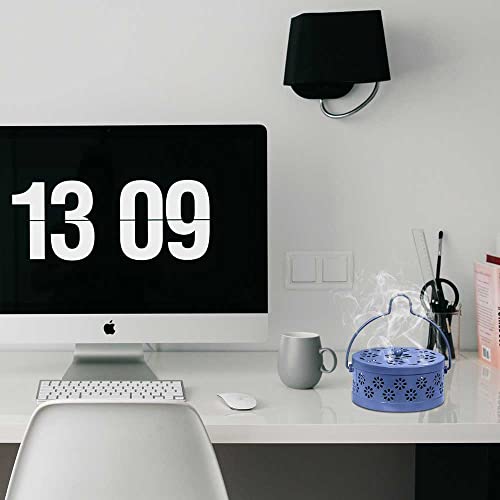 Portable Mosquito Coil Holder, Retro Plum Blossom Mosquito Incense Tray Box, Sandalwood Holder With ​Handle, Metal Incense Burner Holder For Home Camping Outdoor #TOP4