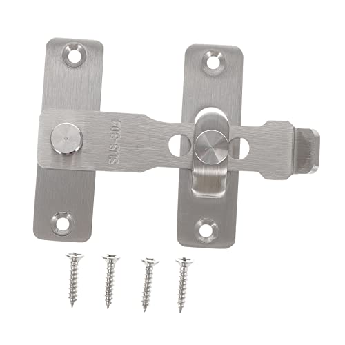 NUOBESTY Serrure De Porte De Grange Coulissante Verrou Acier Inoxydable Pour Salle De Bain Loquet De Porte Antirouille