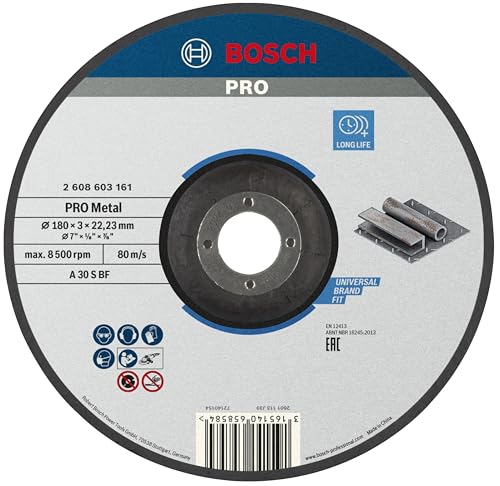 Bosch Professional 1x Mola da Taglio Centro Depressed Standard for Metal (per Metallo & Acciaio, Ø 125 x 3 mm, Accessori Smeriglatrici Angolari)