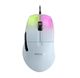 Roccat Kone Pro - Lightweight Ergonomic Optical Performance Gaming Mouse, White (Renewed)