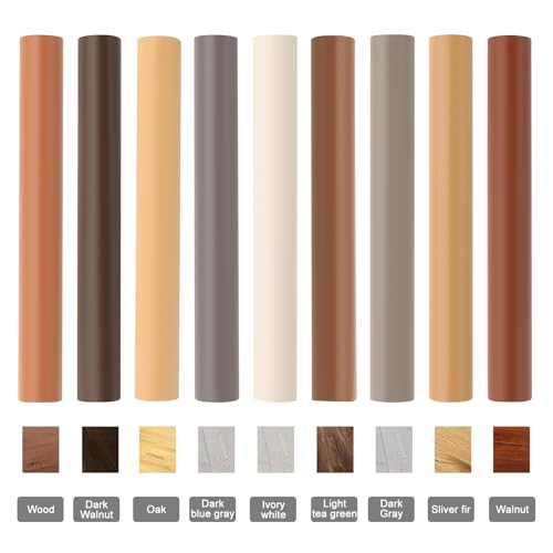 9 Stück Laminat Reparaturset, Parkett reparaturset mit Blauer Schaber Holzkorrekturstift Holzkitt Reparaturset Holz Reparaturstift Set Beheizbar Holz Reparaturstift für Holztüren, Tische, Schränke