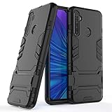 NH pour Oppo Realme C2 Coque, PC + TPU Silicone Housse Double Couche Hybride Armour Case de Protection + [Verre Tremp� �cran Protecteur 2 Pack] pour Oppo Realme C2 -Noir