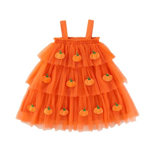 Noubeau Toddler Girl Halloween Dress Sleeveless Layered Tulle Tutu Dresses Cute Cake Smash Outfit
