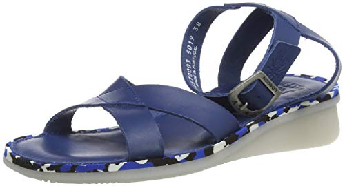 FLY London Ceni570fly, Sandalia con Pulsera Mujer, Azul (Blue (Blue Mid Sole) 003), 38 EU
