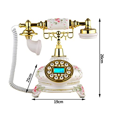 Téléphone fixe à la mode vintage finitions fleurs rétro chic - 3