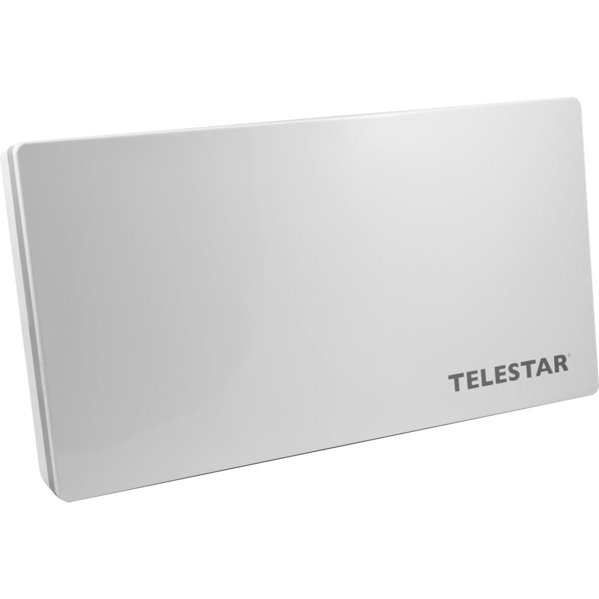 antenne Telestar Digiflat 2 lits jumeaux par satellite plat pour 2 participants (LNB: 0.2dB, 33,7 dBi gain, fenêtre-mur / poteau, boussole, outil de montage) blanc