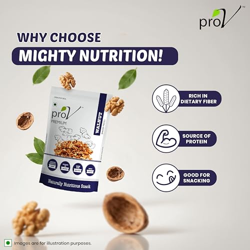 Image of ProV Premium - Walnut bakers pieces 250 gm| Natural Akhrot Giri | Healthy & Tasty Snacking Dryfruit | Rich In Protein, Iron & Antioxidants | Omega3 Booster| Helps in Cardiac Health (Pack of 2)