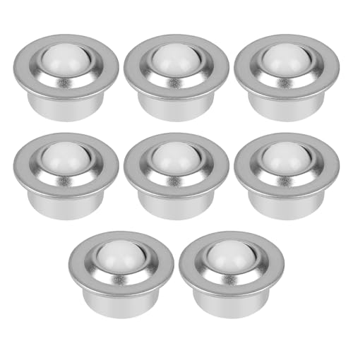 CPROSP 8 Stücke Kugelrollen 16 mm, Kugelrollenlager Nylon 360º, Möbelrollen Klein Kugelrollen, Rollen für Transport von Waren, Möbeln, Küchengeräte, Industriemaschinen