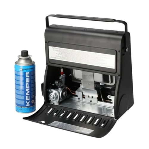 Miniatura 4 de Kemper Calefacción De Gas Portátil 1700 W Sistemas De Seguridad Integrados 8 Cartuchos De Gas Butano Autonomía 2:30