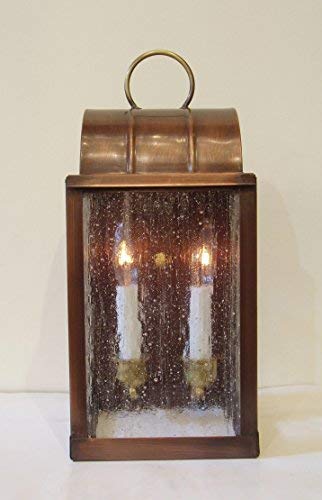 Solid Copper Rustic Wall Lamp, Sconce, Medium 1860" Antique Copper, Outdoor Wall Lantern, Exterior Light Fixture, Wall Mount Lighting Made In The Usa. For Front Porch, Garage Doorway, Entryway. #TOP22