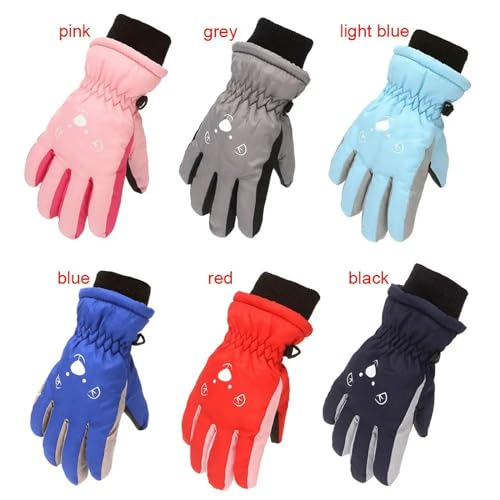 Guantes para niños de esquí impermeables con dibujos animados 5