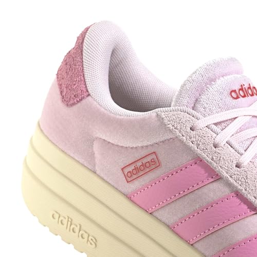 Image of adidas Womens Vl Court Bold Lace Up Sneakers Shoes Casual - Pink