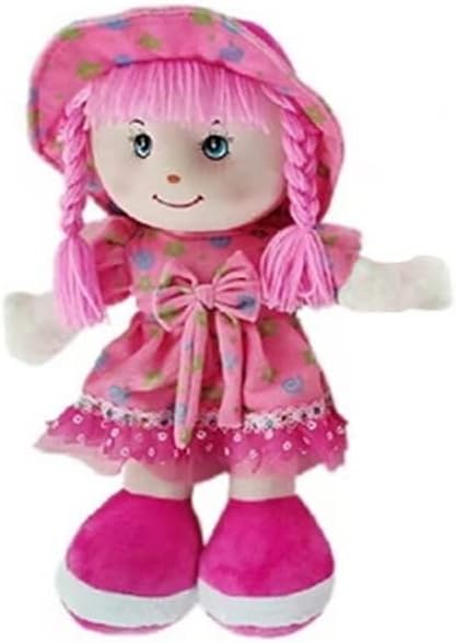 MARUKATSU Muñeca de Trapo bebé niña 22*40cm Juguete Suave muñeca Princesa Regalos niñas 0 + Regalos cumpleaños Bautismo Día de San Valentín Navidad Muñeca multicolo (Rosa)