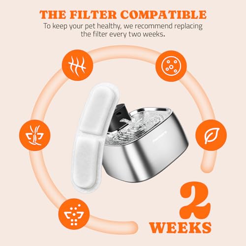 Pawtners 8 Pack Replacement Filters for STR-PT-108A Pumpless Cat Fountain by Pawtners - Image 2