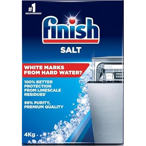 Finish Dishwasher Salt Box, 4kg for Limescale Prevention Cover