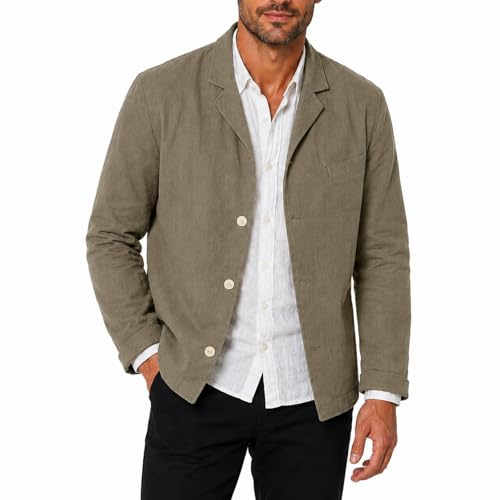 Veste de costume Rever homme coupe droite en lin fin de haute qualité