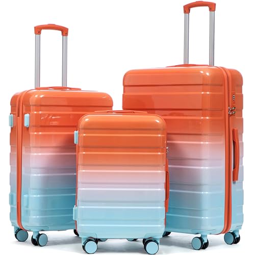 Image of Hardshell Luggage, Durable PC Suitcase with Double Spinner Wheels, 20 /24 /28