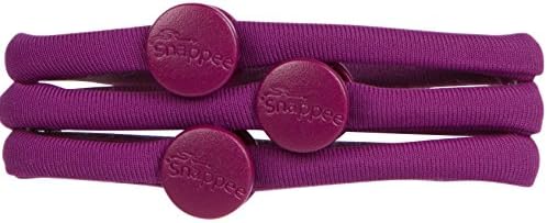 Snap Hair Ties for Thick, Natural, Curly Hair | No Slip, No Tension Pro Hair Tie | Strong Ponytail Holder (Purple)