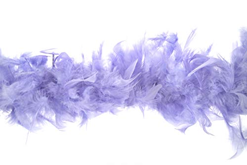 Trimits Marabou Feather Boa 1.8m x 12cm - Fancy Dress Feather Scarf for Parties Holidays Festivals Pride Hen Do Stag Do Halloween Christmas Tree - Lilac