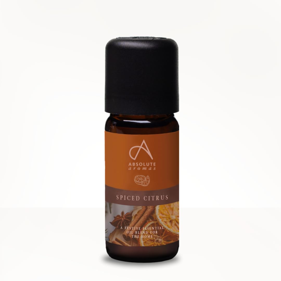 Absolute Aromas Spiced Citrus Diffuser Blend - A Warming Blend of Pure Orange, Ginger, Cinnamon, Coriander & Black Pepper Essential Oils