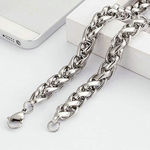 Collier maille Palma acier inoxydable KnSam chaîne noir or argent - 4