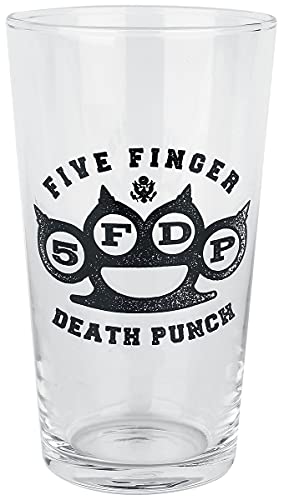 Five Finger Death Punch Knuckle Logo Unisex Pint-Glas klar Cover