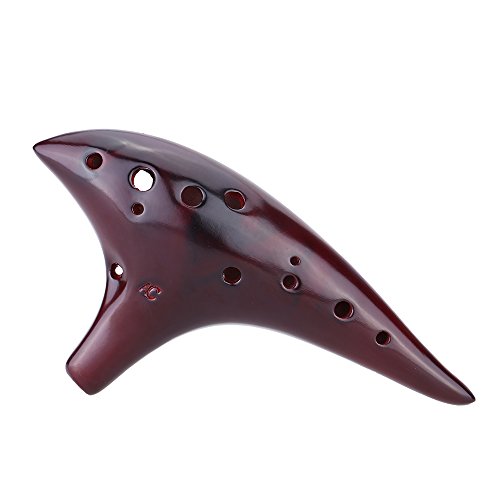Flûte ocarina alto en do avec partition pour débutant instrument de musique fumé