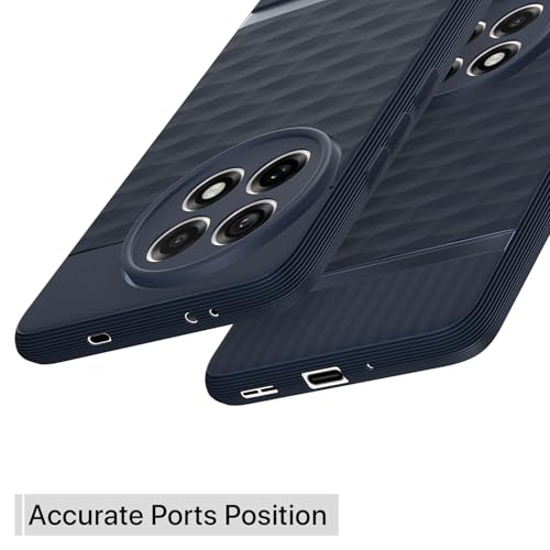 Image of Pikkme Back Cover for OnePlus 13R 5G Camera Protection 3D Hexa Cube Design Silicone Protective Bumper Case (Blue)