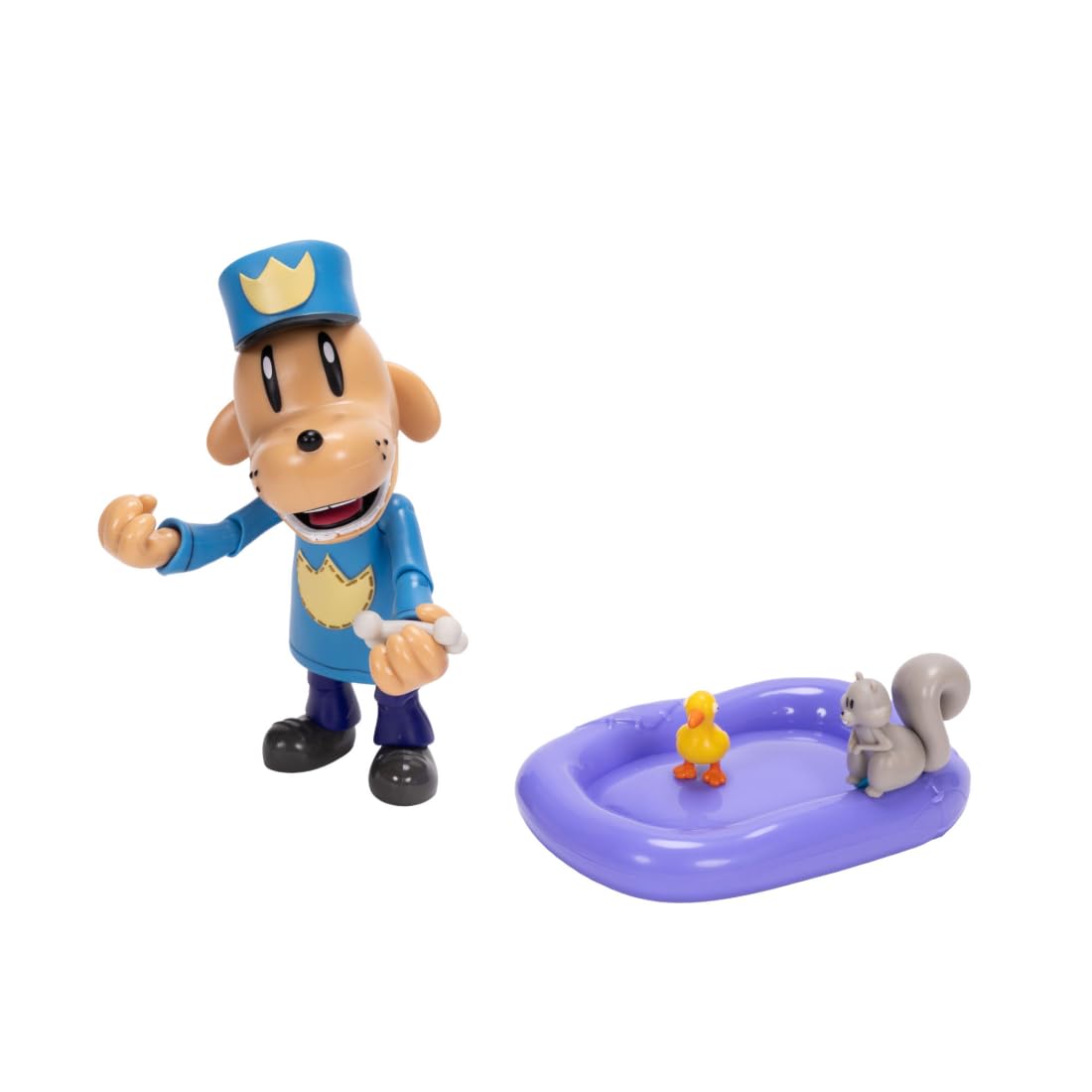 Dog Man Articulated 12.7cm Action Figure with Accessories by Jakks Pacific, Inspired by Iconic Book and Dog Man Movie, Includes Fun Accessories