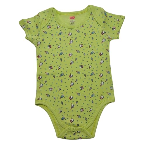 Image of LuvLap Baby Boys & Girls 100% Cotton Half Sleeve Romper /Bodysuit, Pack Of 3