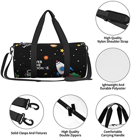 Duffle Bag for Boys Girls Gym Sports Travel Bag Overnight Weekend Duffel for Short Trip Travel Carry on Bag Ideal for School Yoga Fitness (Space Duffle Bag) 5 Duffle Bag for Boys Girls Gym Sports Travel Bag Overnight Weekend Duffel for Short Trip Travel Carry on Bag Ideal for School Yoga Fitness (Space Duffle Bag)