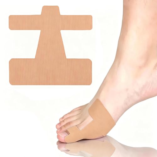 40Pcs Pre-Cut Bunion Corrector Kinesiology Tape,Self-Adhesive Hallux Valgus Corrector for Men & Women,Elastic, Breathable & Hypoallergenic Latex-Free Toe Support Strips (Skin Color)