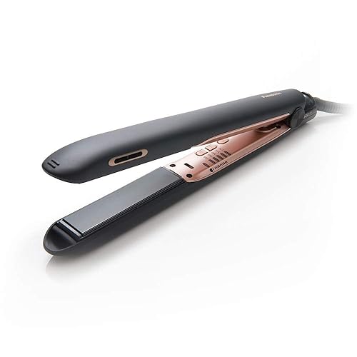 Panasonic Nanoe EH-HS99-K - Plancha plana para cabello sano y brillante, con placas de cerámica y tecnología de calor intuitiva, para alisar, alisar
