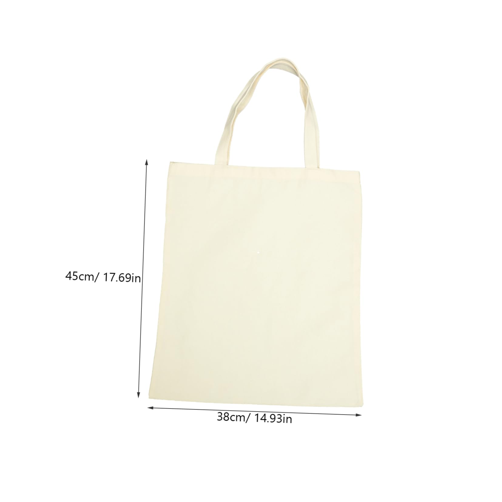Unbedruckte Canvas Einkaufstaschen 5 Stück-pack für Damen, Beige