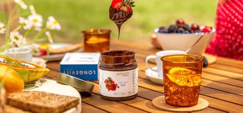 Image of Prolon L-Spread Almond Chocolate Spread | Healthy Low Sugar Keto Snack | Rich in Magnesium, Vitamin E, Fiber, Calcium | Gluten-Free, Vegan, Dairy-Free | Plant-Based w /Cane Sugar, & Healthy Fats, 1 Jar